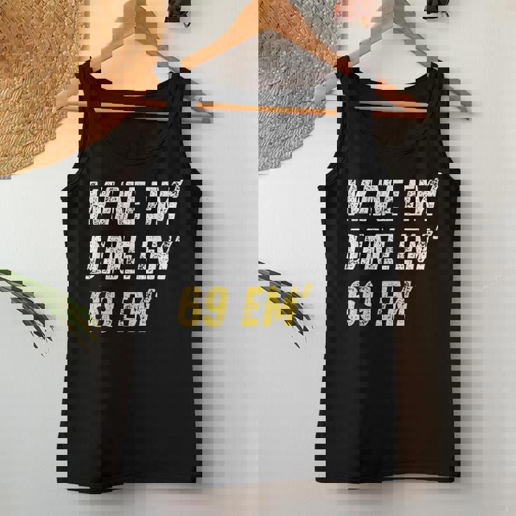 Wine Em Dine Em 69 Em Sex Joke Dirty Humor Women Tank Top Funny Gifts