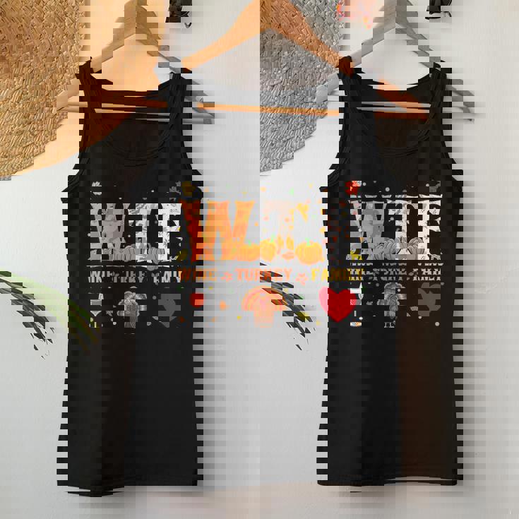 Wine Turkey Family Wtf Thanksgiving Women Tank Top Unique Gifts
