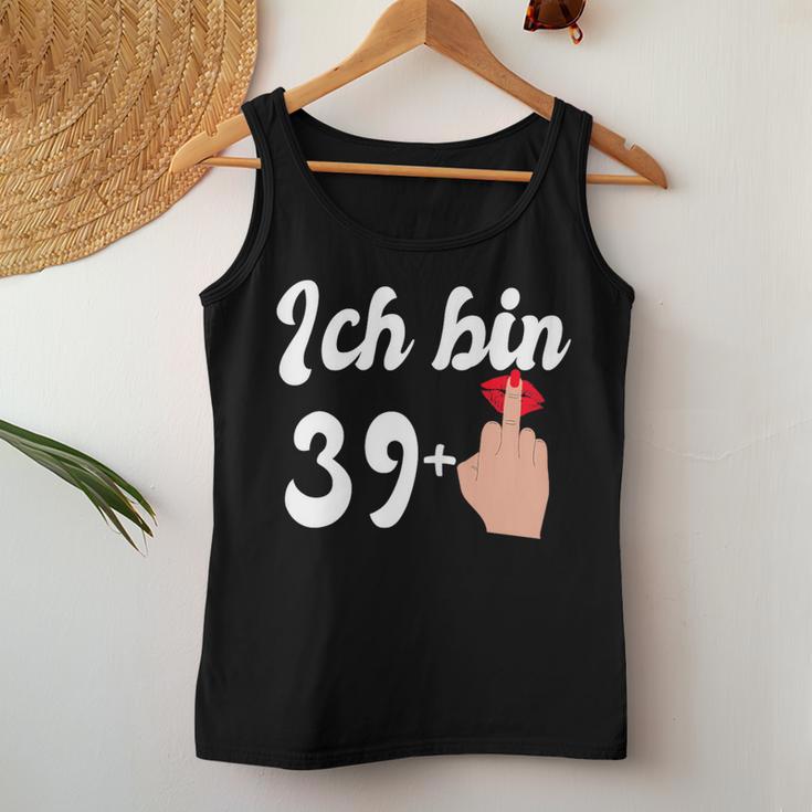 Women's 40Th Birthday 39 Plus Middle Finger 39 Tank Top Frauen Lustige Geschenke