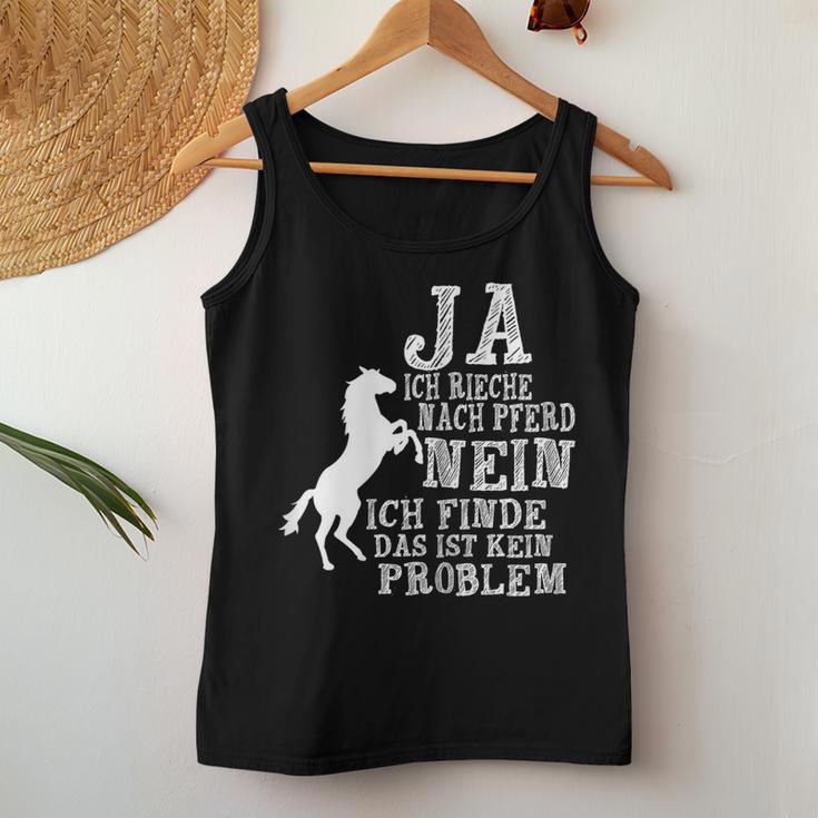 Women's Ja Ich Rieche Nach Pferde Horse Sayings Horse Girl Tank Top Frauen Lustige Geschenke