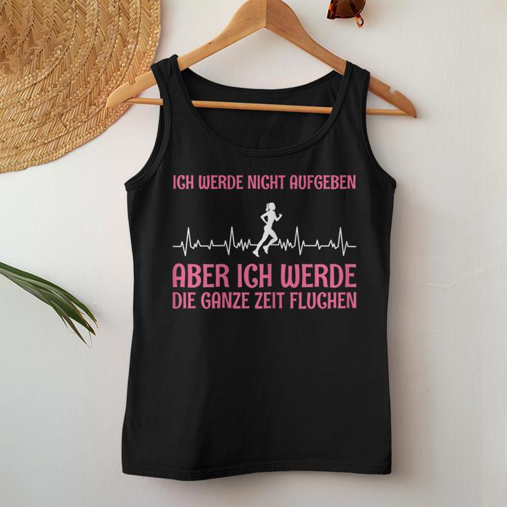 Women's Joggen Ich Werde Nicht Aufgeben Aber Die Ganz Zeit Sluchen S Tank Top Frauen Lustige Geschenke