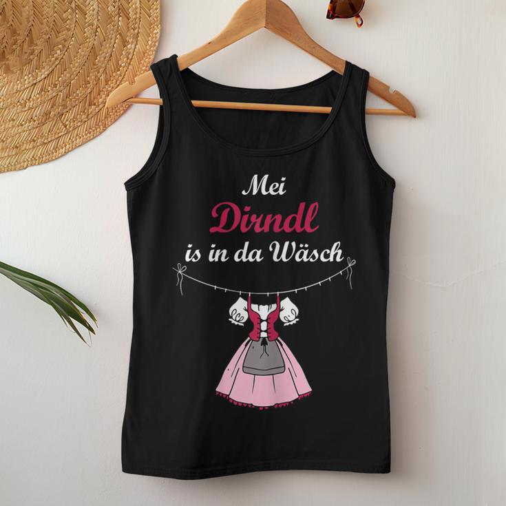 Women's Mei Dirndl Is In Da Wäsch Oktoberfest Oktoberfest Costume Tank Top Frauen Lustige Geschenke