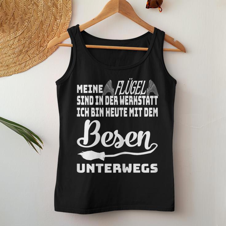 Women's Meine Flügel Sind In Der Werkstatt Cool Sayings Tank Top Frauen Lustige Geschenke