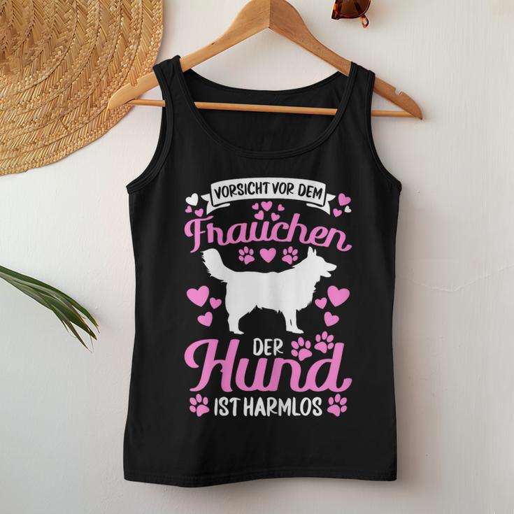 Women's Orsichtor Dem Frauchen Hund Ist Harmlos Tank Top Frauen Lustige Geschenke