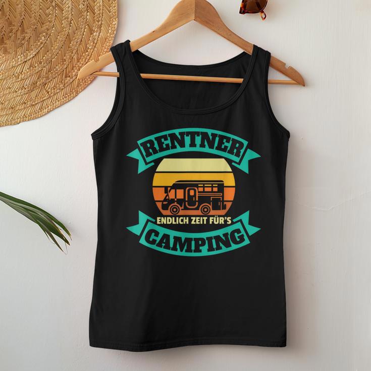 Women's Rentner Zeit Für Camping Ruhestand Pension Pension Tank Top Frauen Lustige Geschenke