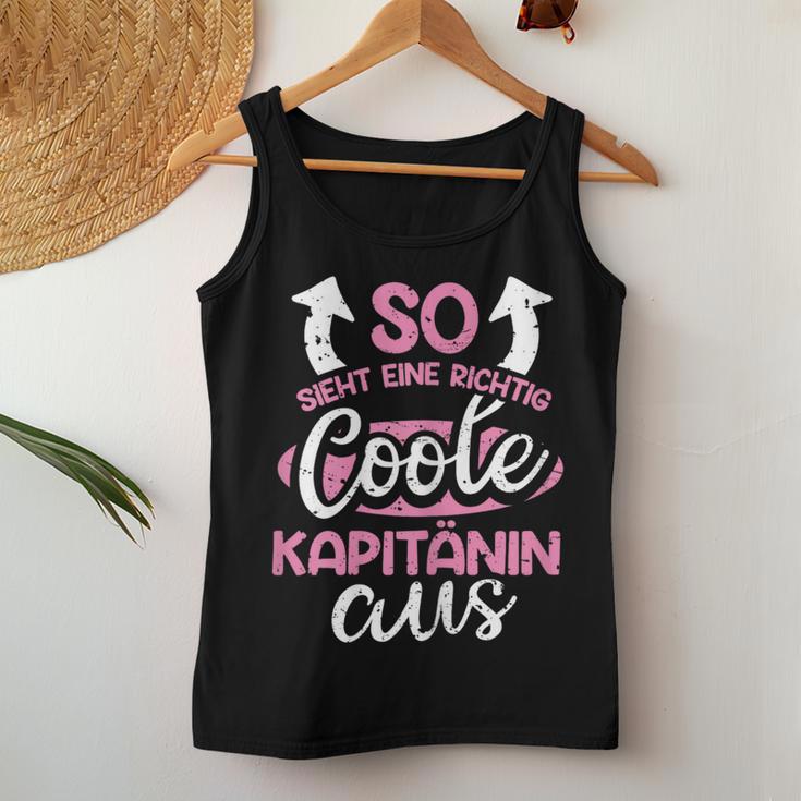 Women's So Ssieht Eine Richtig Coole Captain Aus Slogan Tank Top Frauen Lustige Geschenke