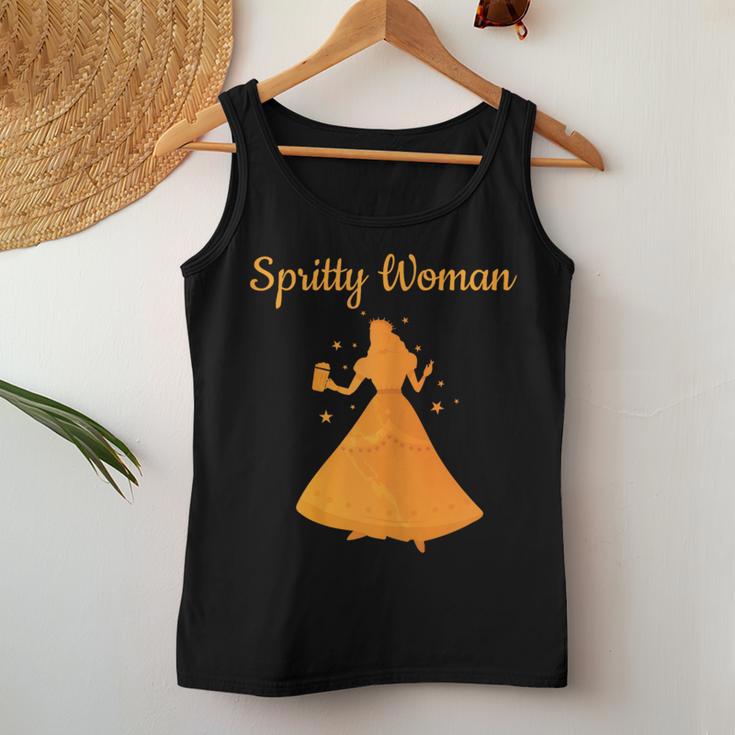 Women's Spritty Woman Beer Alcohol Saufen Trinkerin Malle Jga Saying Tank Top Frauen Lustige Geschenke