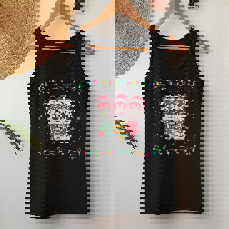 Xmas Tree Lights Red Panda In Christmas Socks Women Tank Top Unique Gifts