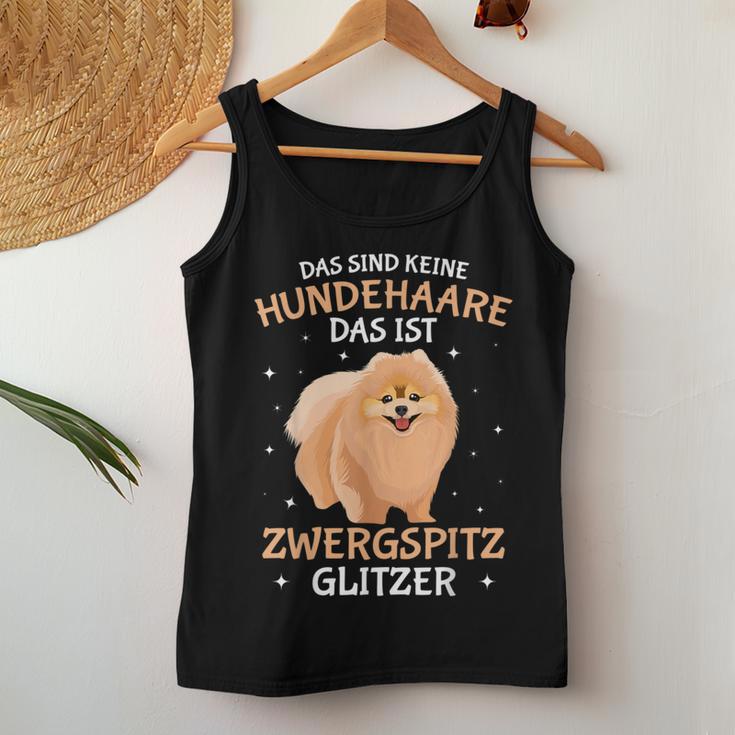 Zwergspitz Glitter Pomeranian Dog Woman Tank Top Frauen Lustige Geschenke