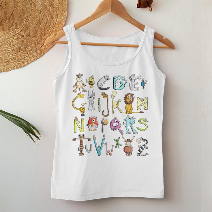 Alphabet AnimalsFor School School School And Teacher Tank Top Frauen Lustige Geschenke