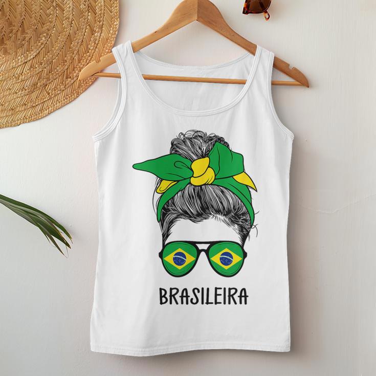 Brazilian Brasileira Girl Brazilian Heritage Brazil Flag Tank Top Frauen Lustige Geschenke