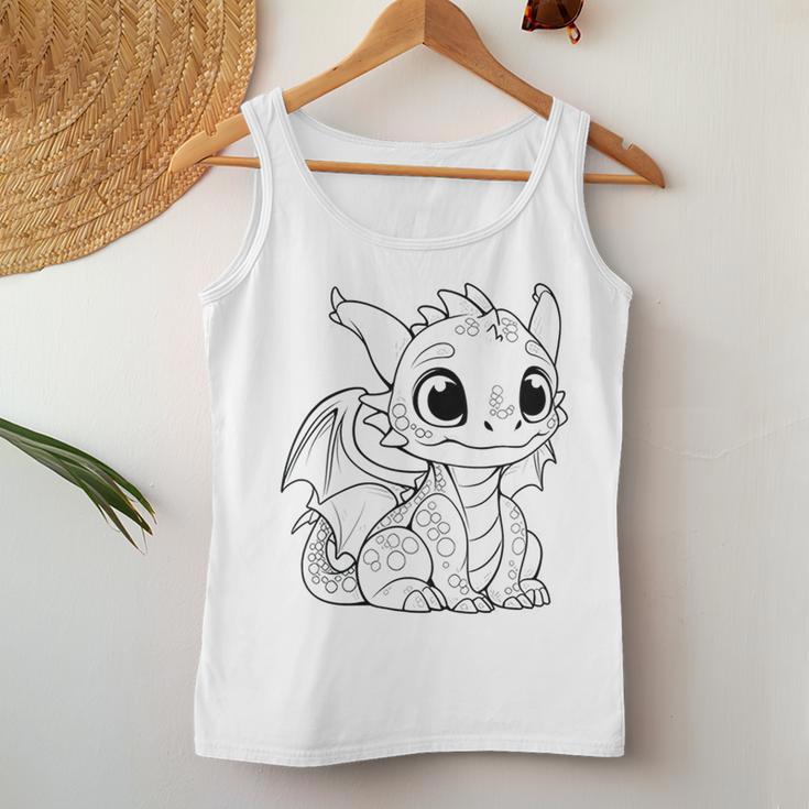 Children's Dragon Mandala To Paint & Colour Tank Top Frauen Lustige Geschenke