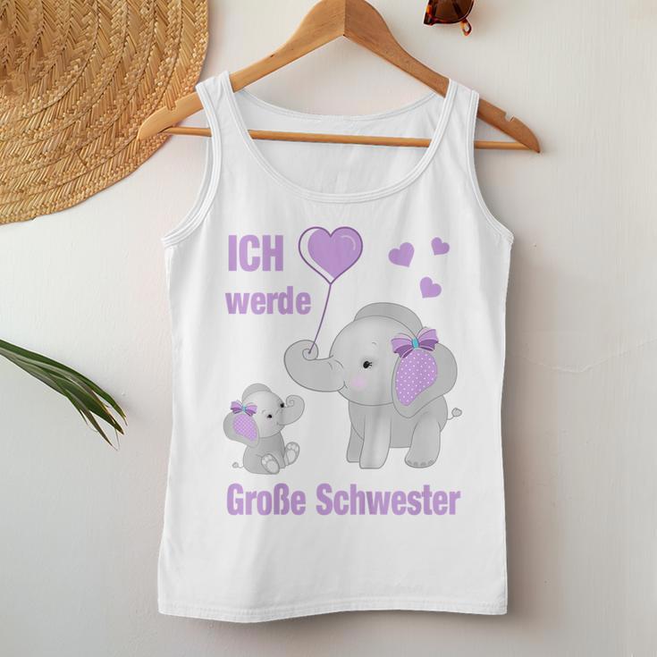 Children's Ich Werde Große Schwester Elefant Ich Werde Große Schwester Tank Top Frauen Lustige Geschenke