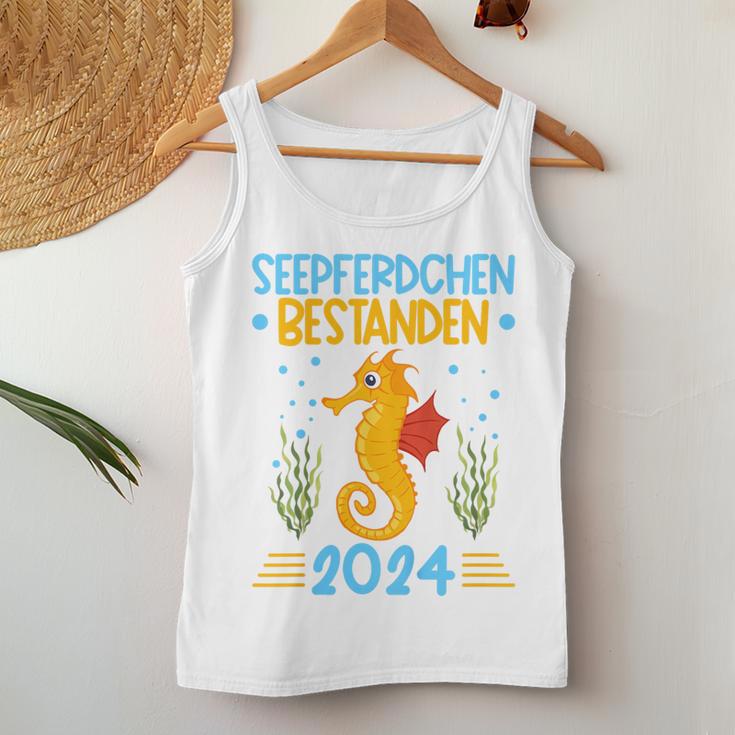 Children's Seahorse Bestanden 2024 Early Swimmer Badge Tank Top Frauen Lustige Geschenke