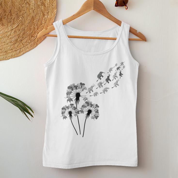 Dandelion Elephant For Elephant Lovers Women's Elephant Tank Top Frauen Lustige Geschenke