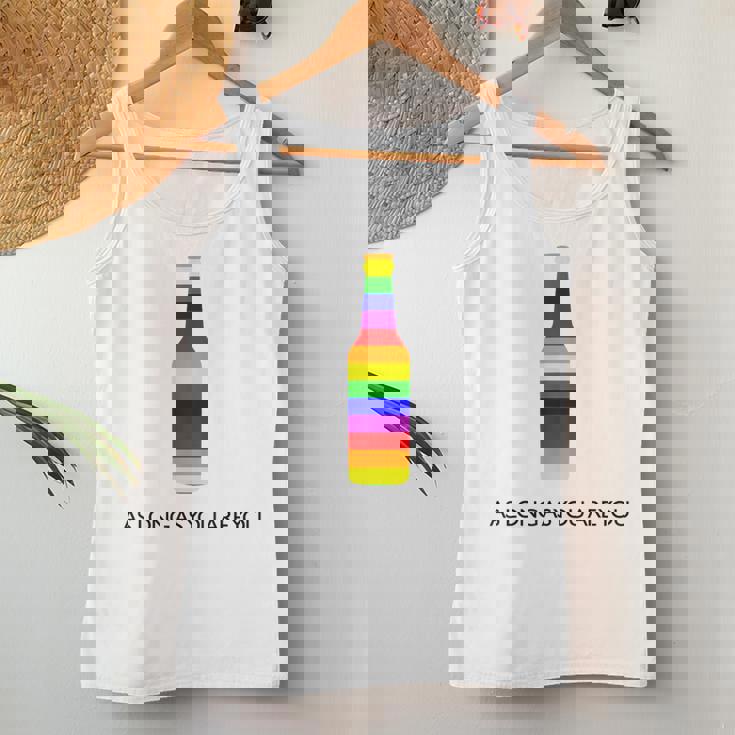 Fun Rainbow Beer Bottle Gay Lesbian Trans Pride Lgbt Women Tank Top Unique Gifts