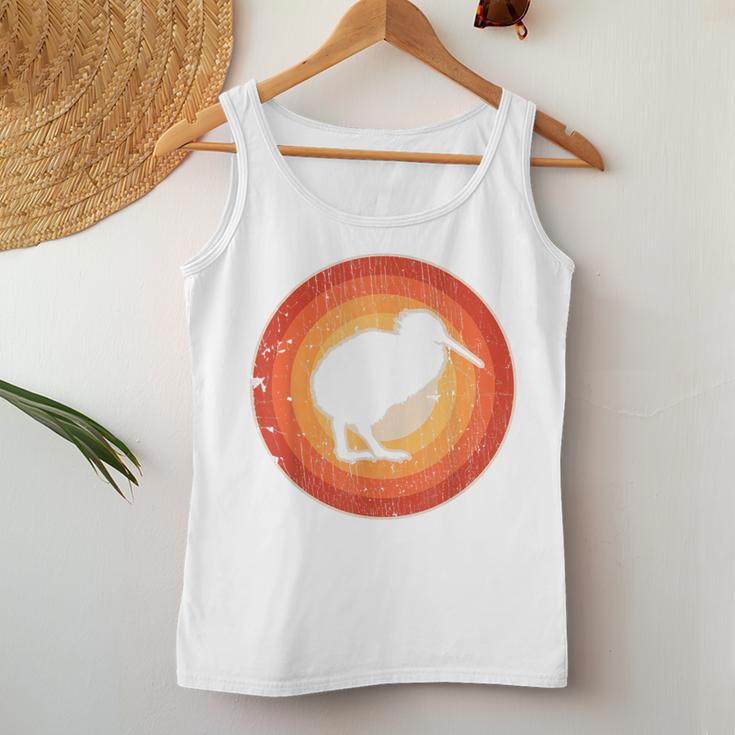 Kiwi Retrointage 60S 70S Sunset Bird Lovers Women's Blue Tank Top Frauen Lustige Geschenke