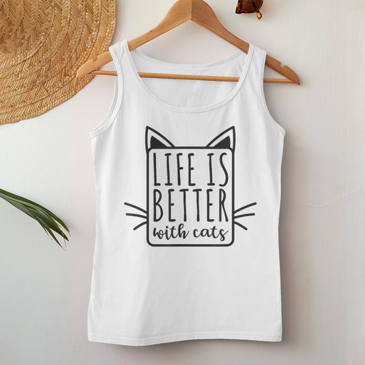 Life Is Better With Cats For And Women Tank Top Frauen Lustige Geschenke