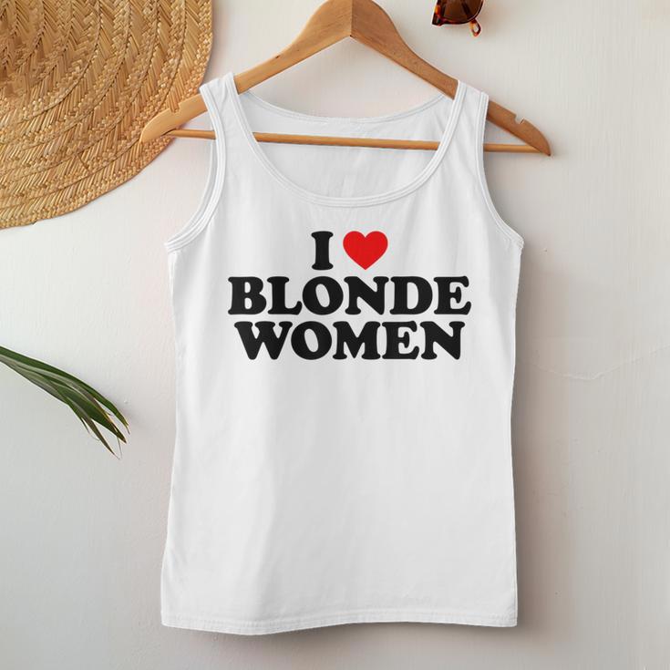 I Love Blonde Women's Tank Top Frauen Lustige Geschenke