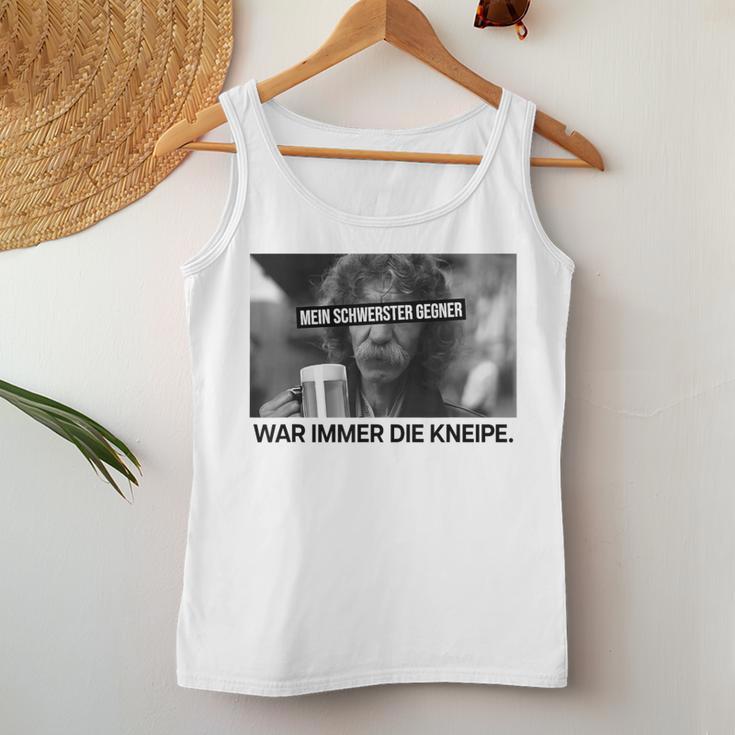 Mein Schwerster Gegner War Immer Die Kneipe Delicious Beer Tank Top Frauen Lustige Geschenke