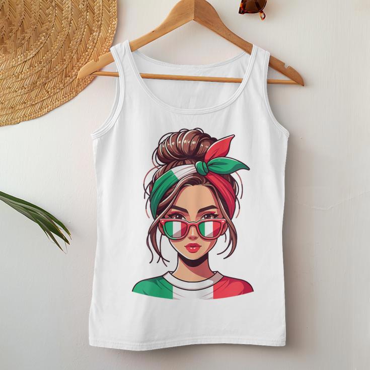 Ragazza Italiana Italian Girl Italia Italy Flag Women's Tank Top Frauen Lustige Geschenke