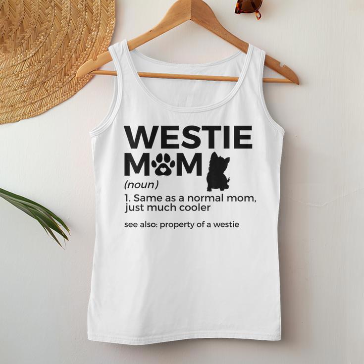 Westie Mom West Highland Terrier Property Of A Westie Tank Top Frauen Lustige Geschenke