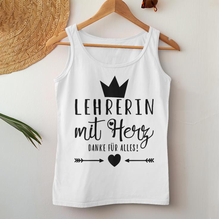 Women's Beste Tehrerin Der Welt Thank You With Heart S Tank Top Frauen Lustige Geschenke