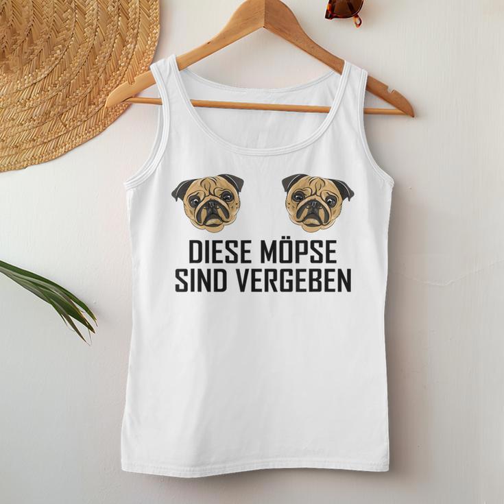 Women's Dieses Möpse Sindergeben Saying Relationship Tank Top Frauen Lustige Geschenke