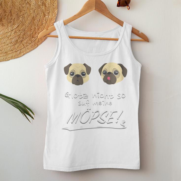 Women's Glotz Nicht So Auf Meine Pug Pug Tank Top Frauen Lustige Geschenke