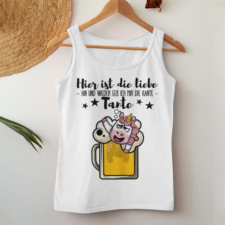 Women's Ich Geb Mir Die Kante Tante Saufen Tank Top Frauen Lustige Geschenke