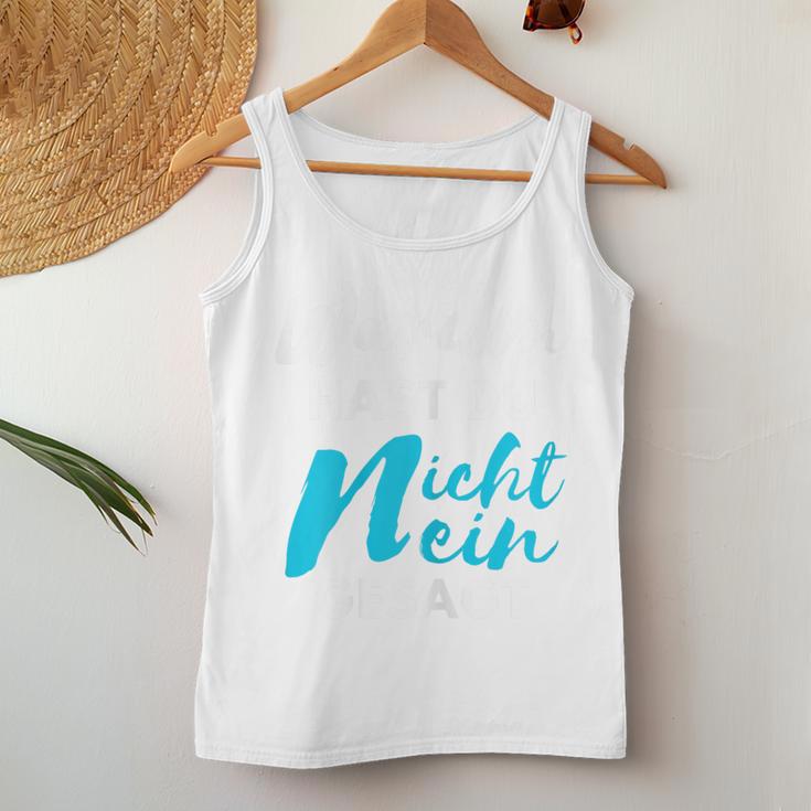 Women's Schlagerfan Merchandise Warum Hast Du Nicht Nein Sagt Pink Tank Top Frauen Lustige Geschenke