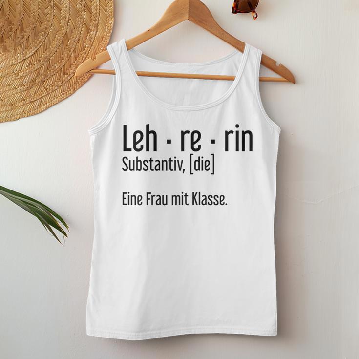 Women's Teacher Leh-Re-Rin Ein Frau Mit Klasse Tank Top Frauen Lustige Geschenke