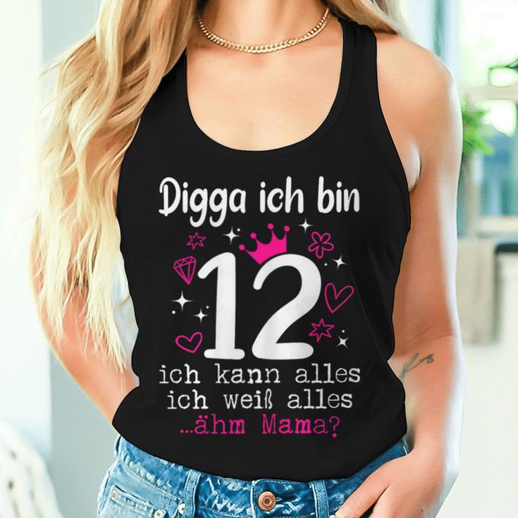 12 Birthday Girl Digga Ich Bin 12 Jahre Nager Tank Top Frauen Geschenke für Sie