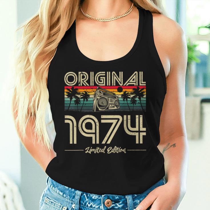 1974Intageintage Birthday Retro Tank Top Frauen Geschenke für Sie