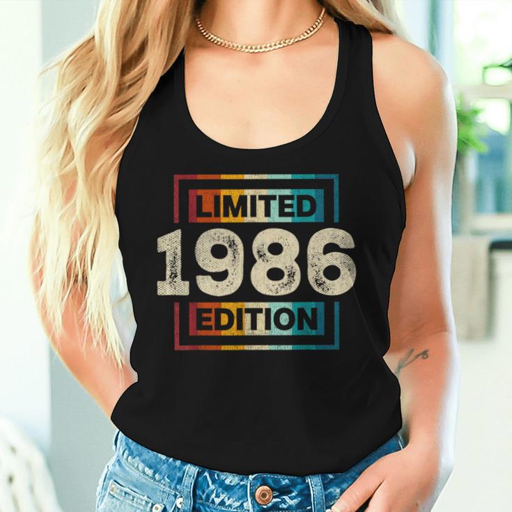 38 Cumpleaños Hombres 38 Años Retro Es Nacidos En 1986 Camiseta sin mangas para mujer Regalos para ella