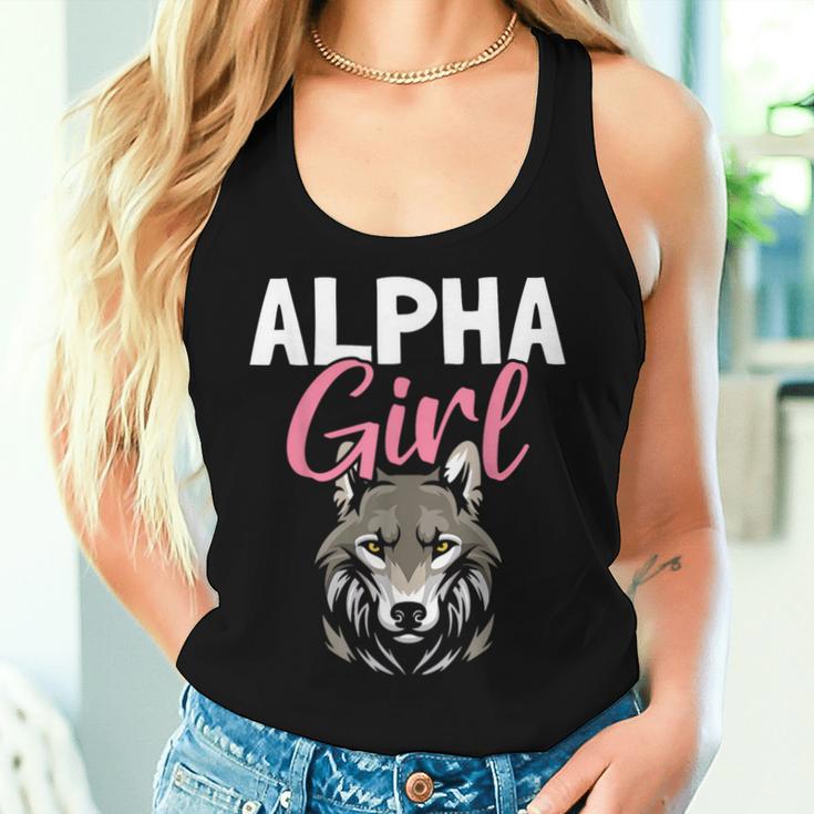 Alpha Girl Female Alpha Wolf Tank Top Frauen Geschenke für Sie