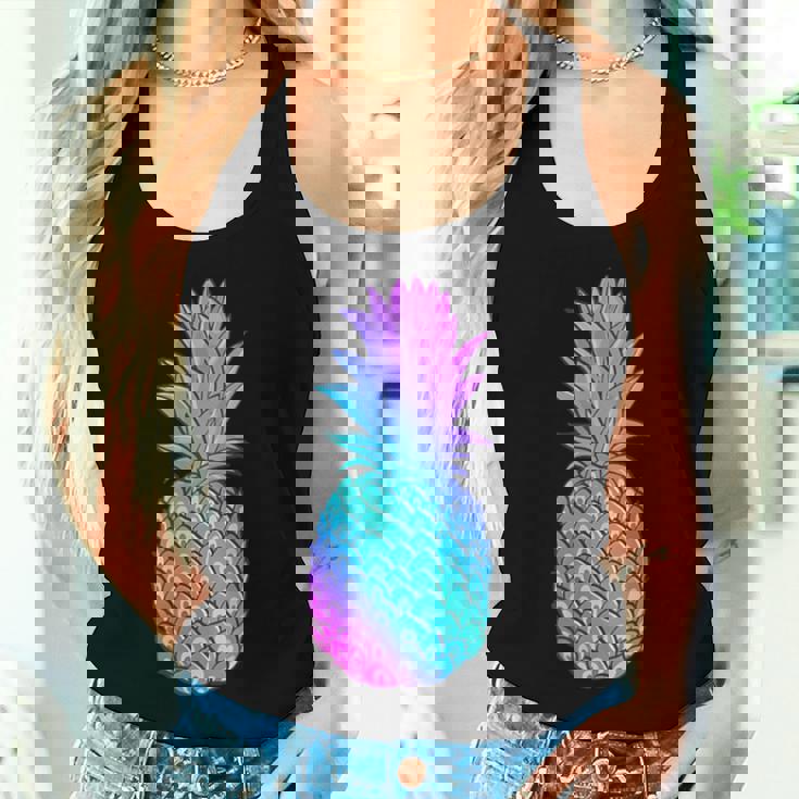 Arcobaleno Ananas Edm Rave Festival Rave Wear Party Techno Canotta da donna Regalos para ella