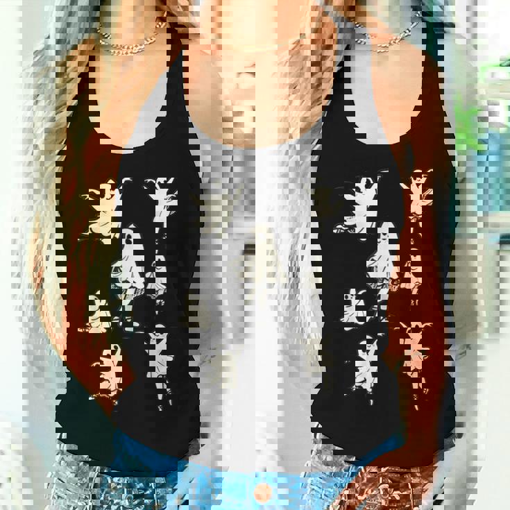 Ballet Ghost Ballet Dancer Spooky Dance Teacher Halloween Women Tank Top Gifts for Her