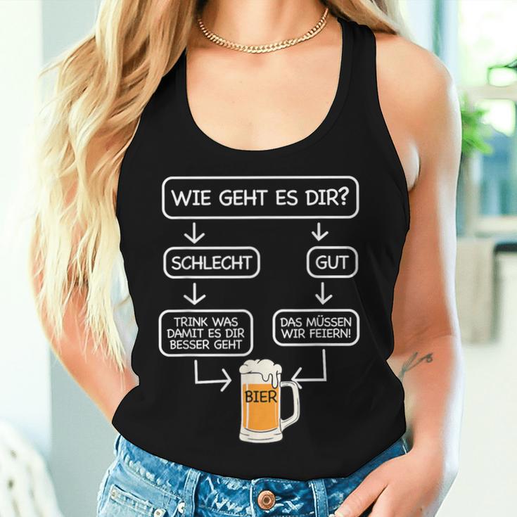 Beer Fun Wie Geht Dir Tank Top Frauen Geschenke für Sie