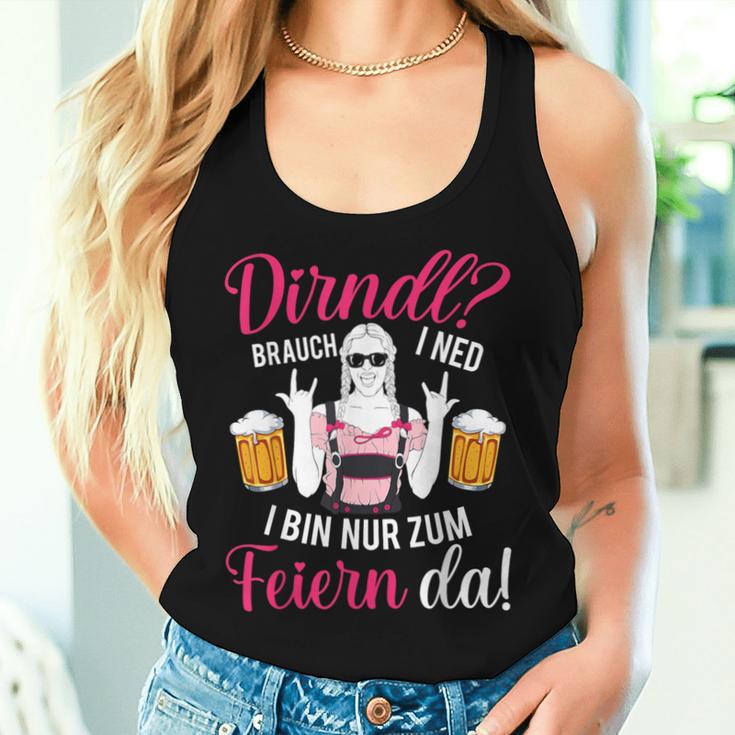 Beer Oktoberfest Dirndl Custom I Ned I Bin Nur Zum Feiern Da Tank Top Frauen Geschenke für Sie