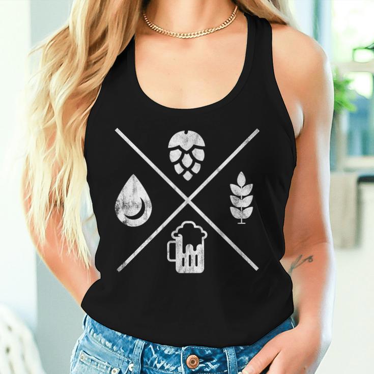 Beer Water Malt & Hops Tank Top Frauen Geschenke für Sie