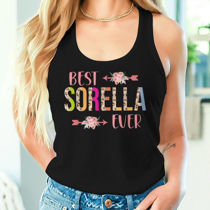 Best Sorella Ever Italian Sister Leopard Floral Tank Top Frauen Geschenke für Sie