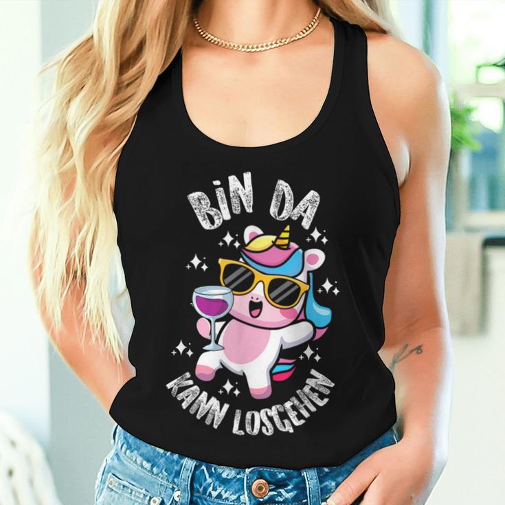 Bin Da Kann Losgehen Cute Unicorn Girls Ladies Women's Tank Top Frauen Geschenke für Sie