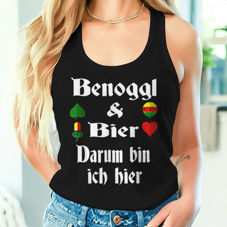 Binokel Player Swabian Schwabe Beer Benoggl Tank Top Frauen Geschenke für Sie