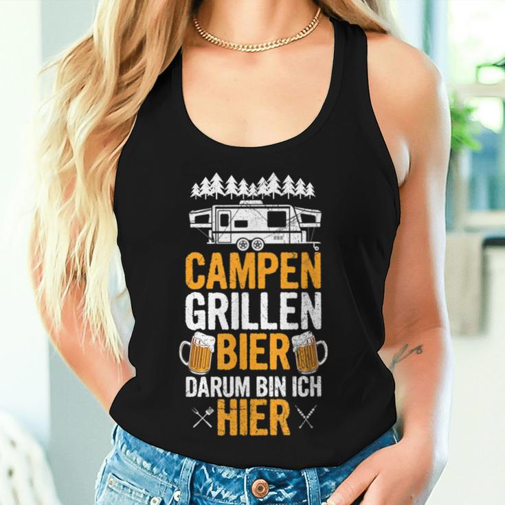 Camping Barbecue Beer Darum Bin Ich Hier Camping S Tank Top Frauen Geschenke für Sie