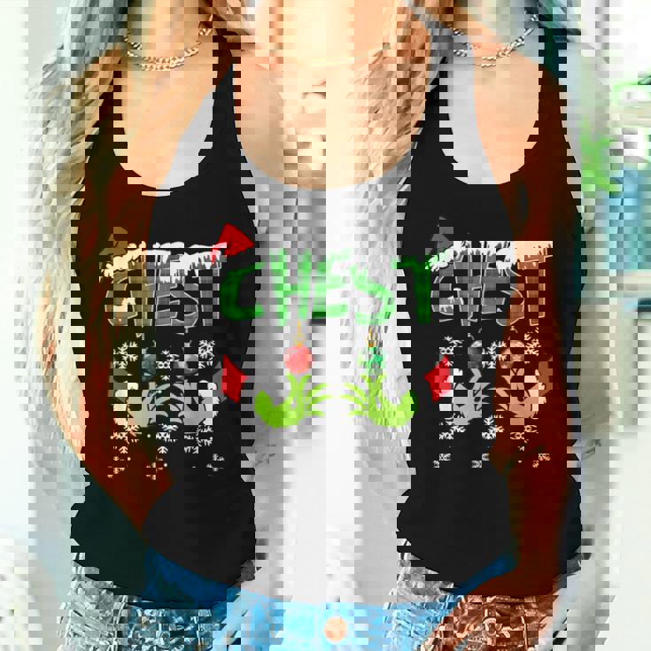 Chest Nuts Matching Chestnuts Christmas Snow Couples Women Women Tank Top Gifts for Her