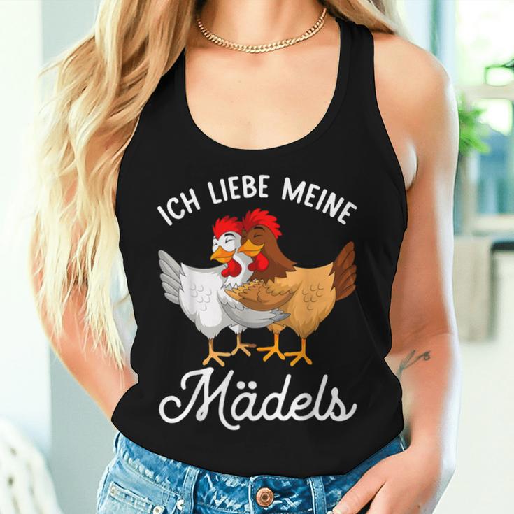 Chicken Ich Liebe Meine Mädels Tank Top Frauen Geschenke für Sie