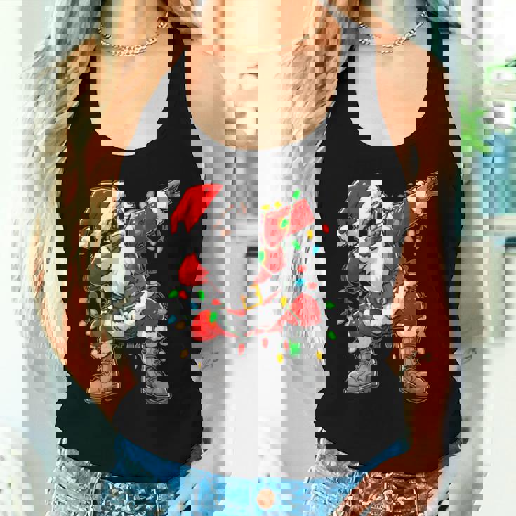 Christmas Dabbing Santa Xmas Lights Girls Boys Christmas Dab Women Tank Top Gifts for Her