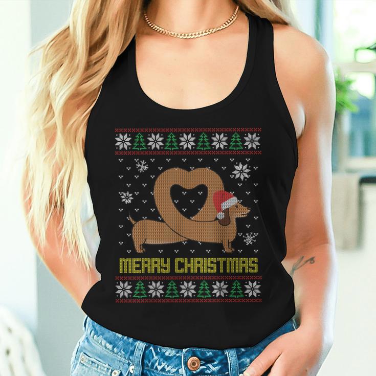 Christmas Dachshund Christmas Women's Children's Tank Top Frauen Geschenke für Sie