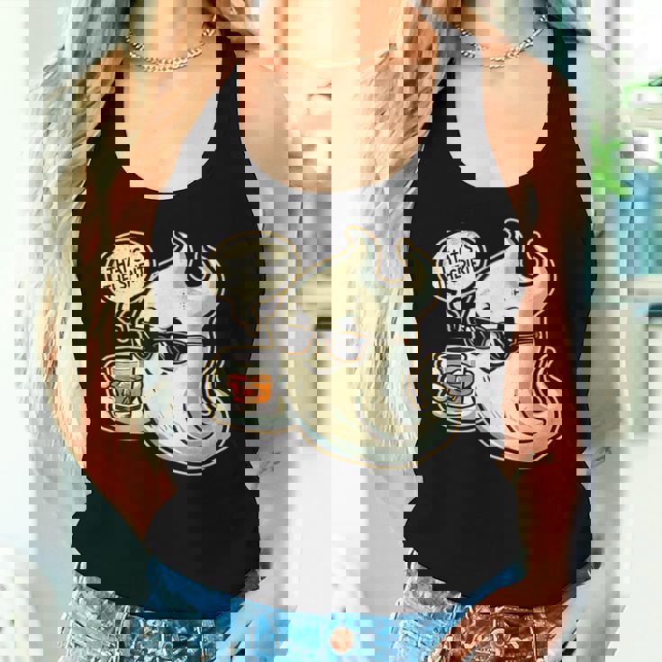 Cool Ghost Whiskey Pun Halloween Women Tank Top Gifts for Her